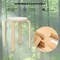 Set of 4 Wooden Stackable Stools Round Birch Wood Chairs, 265 lbs Capacity